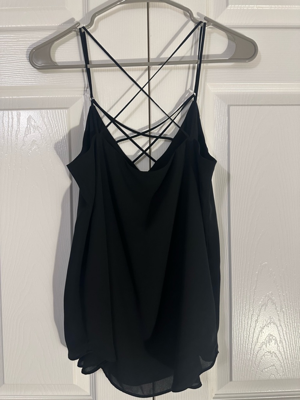 Express Black Crisscross Strap Sleeveless Tank Top